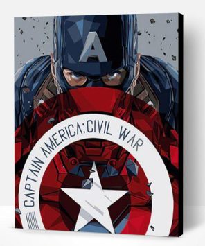 Captain America Shield Paint By Number