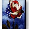 American Flag Rose Paint By Number