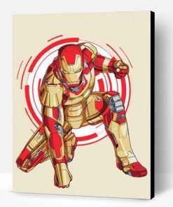 Iron Man Gold Paint By Number