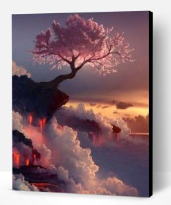 Tree Over Clouds Paint By Number