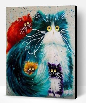 Colourful Cats Paint By Number