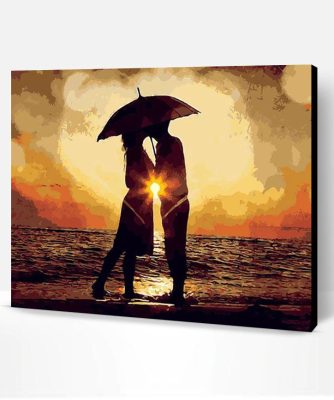 Couple Sunset Beach Paint By Number