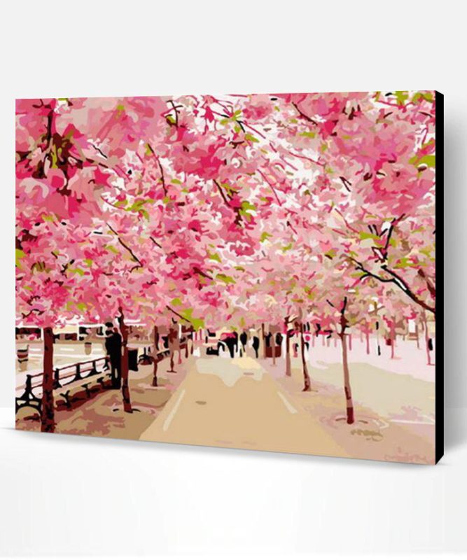 The cherry blossom Trees Paint By Number