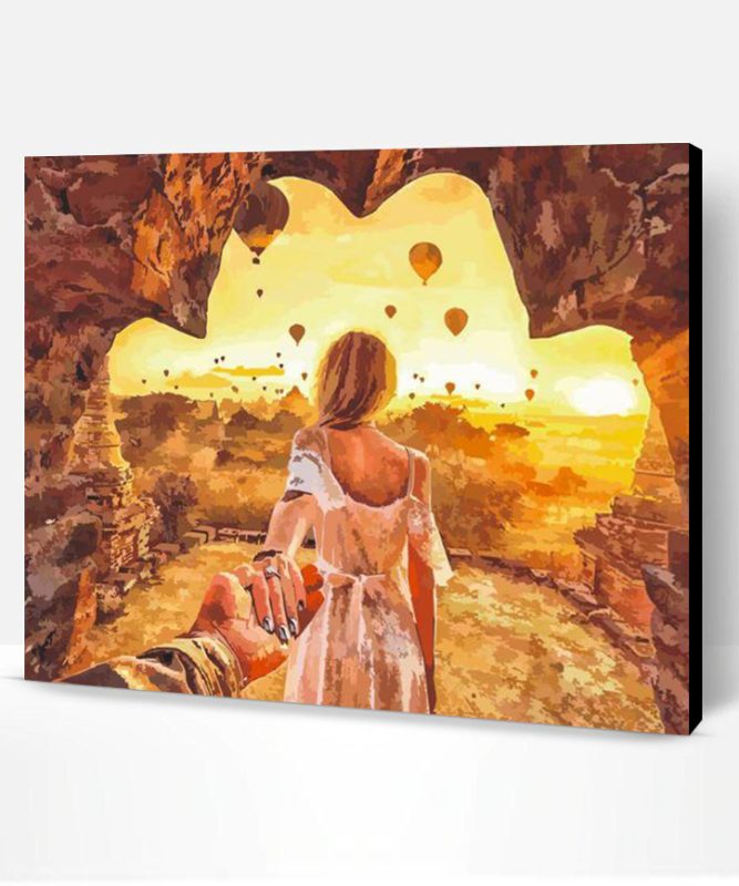 Cave Lovers Sunset Paint By Number