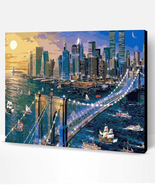 New York Brooklyn Bridge Paint By Number