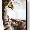 Butterfly and Cat Paint By Number