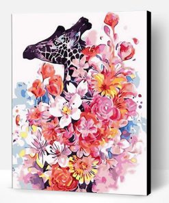 Flowers Giraffe Paint By Number
