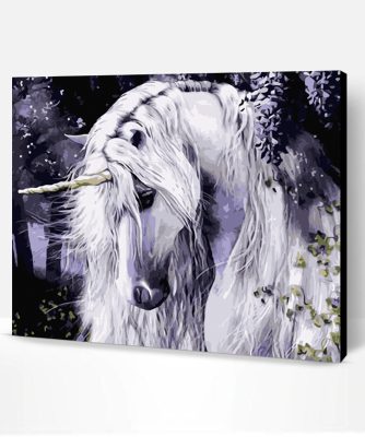 White Unicorn Horse Paint By Number