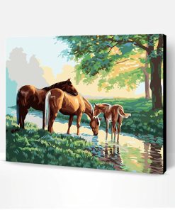 Horses family Paint By Number