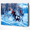 Horses in the Snow Paint By Number
