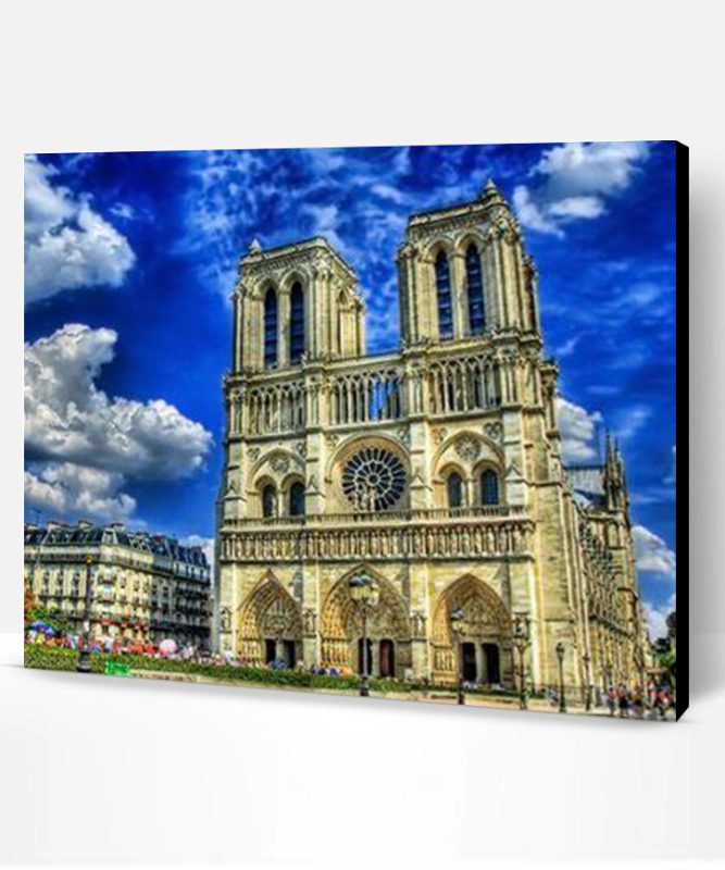 Paris Church blue sky Paint By Number