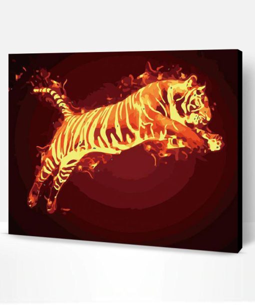 Flame Tiger Fire Paint By Number