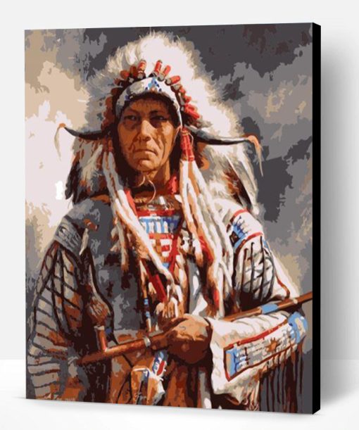 Man of Indian Tribe Paint By Number