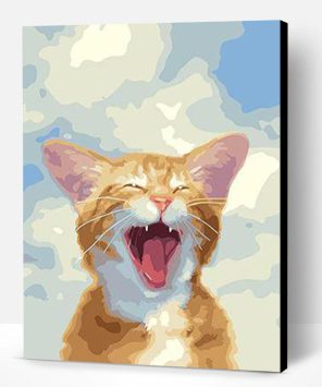 A screaming Cat Paint By Number