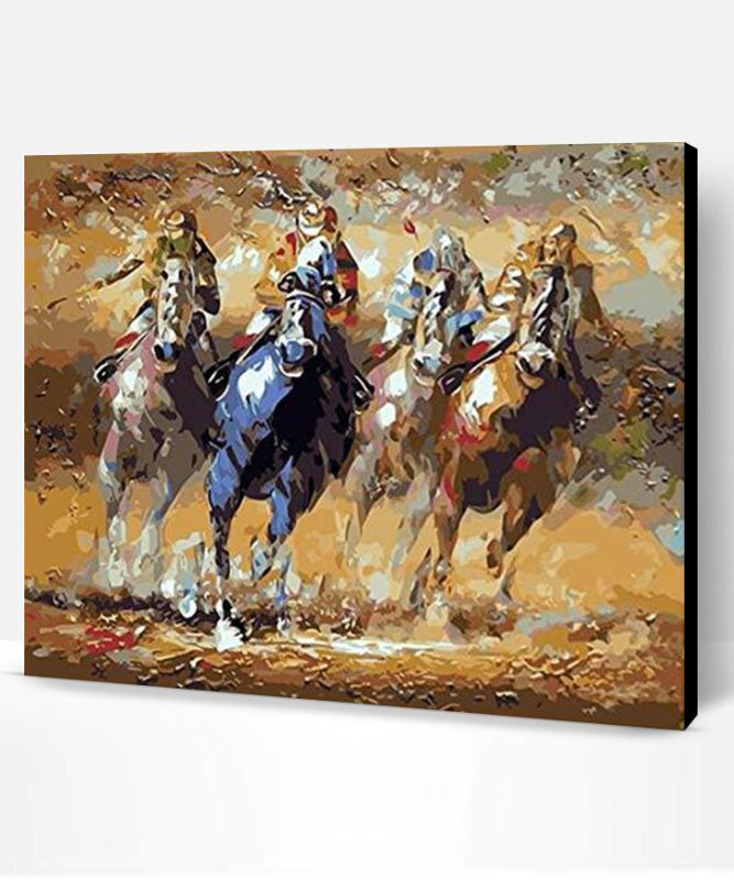 Four Horses Paint By Number