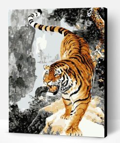 Tigers Chinese Ink Paint By Number