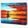 Sailboat on Sunset Paint By Number