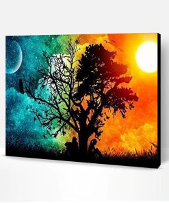 Day and Night Tree Paint By Number