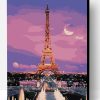 Eiffel Tower Purple Sky Paint By Number