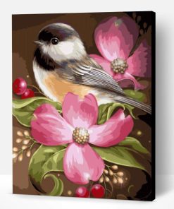 Beautiful flowers and birds Paint By Number