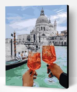 Romantic couple in Venice Paint By Number