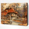 House in Autumn Forest Paint By Number