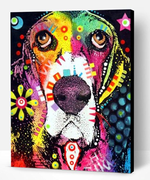 Abstract Colorful Dog Paint By Number