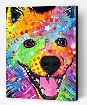 Colorful Golden Retriever Dog Paint By Number