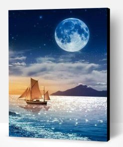 Moon and Sea Paint By Number