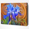 Abstract Blue Flowers Paint By Number