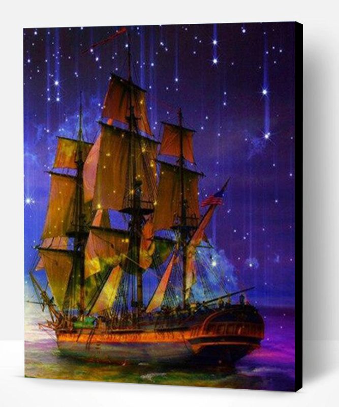 Ships Starry Night Paint By Number