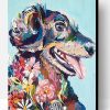 Dog Portrait Made of Flowers Paint By Number