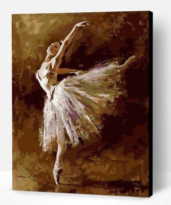 Ballerina Dancer Tilting Paint By Number