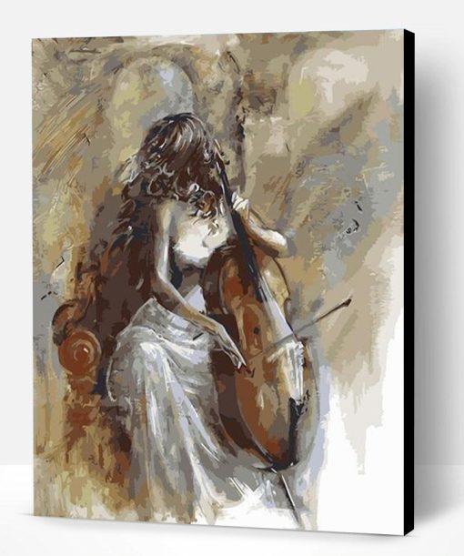 Woman Playing Cello Paint By Number