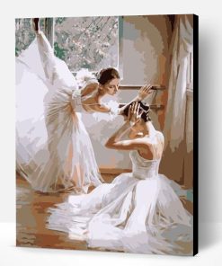 Two Beautiful Ballerina Girls Paint By Number