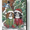 Dogs in Christmas Paint By Number