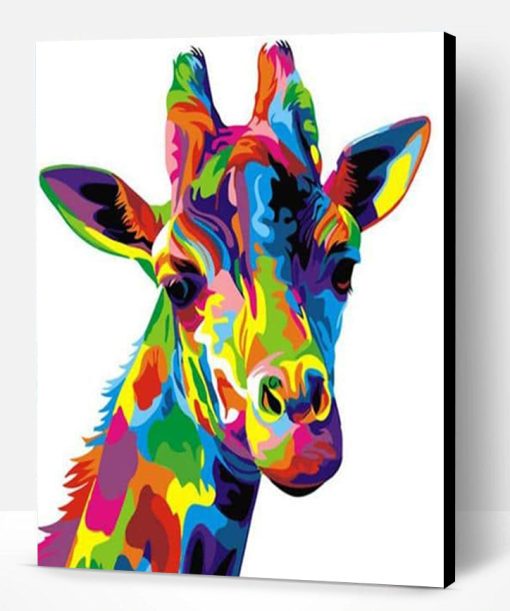 Colorful Giraffe Paint By Number