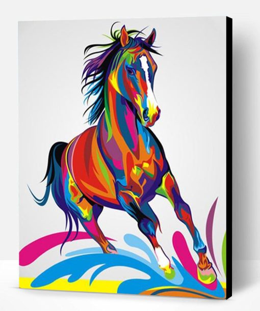 Colorful Arabian Horse Paint By Number