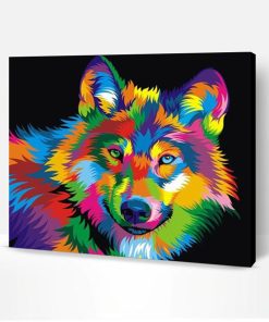 Colourful Wolf Paint By Number