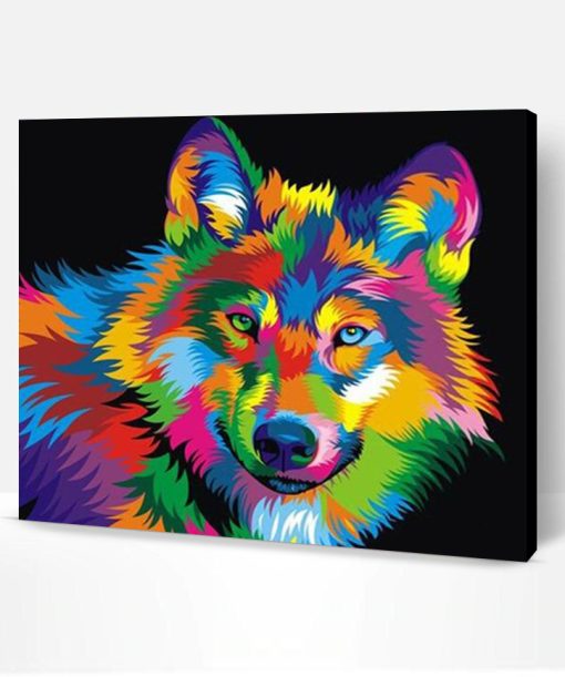 Colourful Wolf Paint By Number