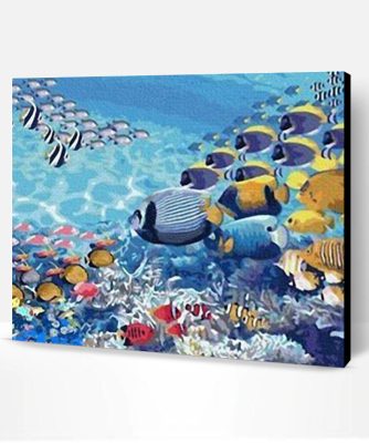 Abstract Fish Swimming Paint By Number