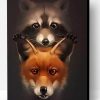 Raccoon and Fox Paint By Number