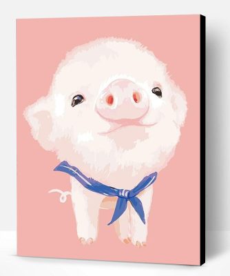 Cute Pink Pig Paint By Number