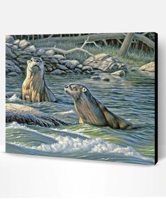 River Otters Paint By Number