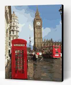 Phone Booth In london Paint By Number