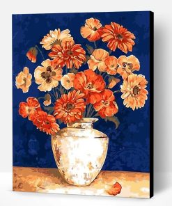 Orange Rose in Vase Paint By Number
