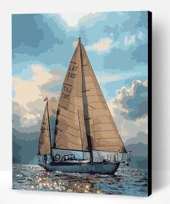 Sailboat Crosses the Sea Paint By Number