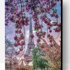Eiffel Tower Cherry Blossom Paint By Number