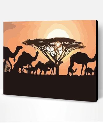 Camels Sunset Paint By Number