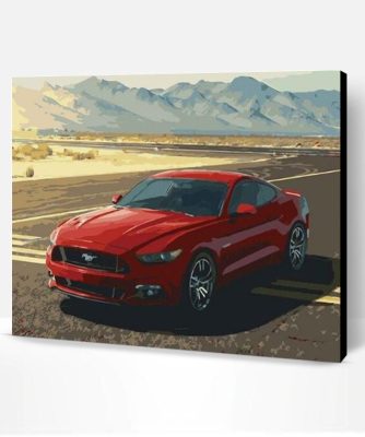 Red Ford Mustang Paint By Number